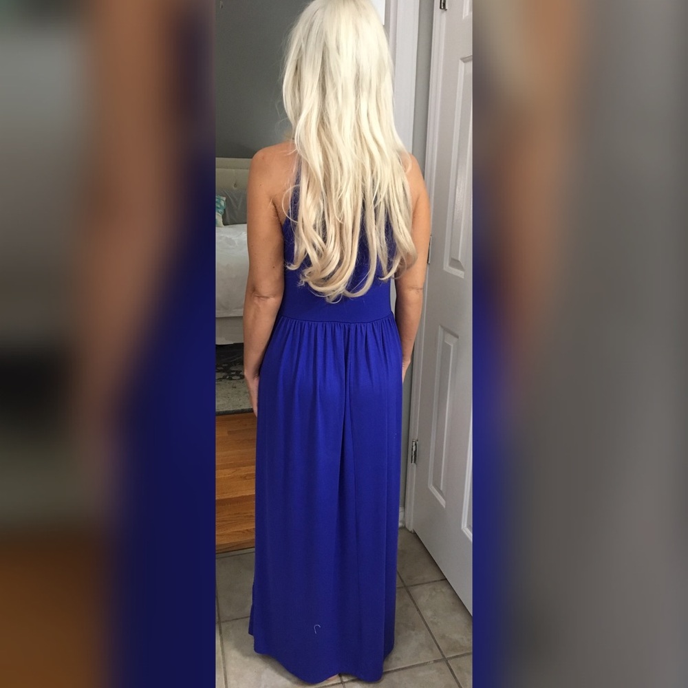 LAST 1! ❤️Stunning Royal Blue Soft Flowy Dress! - Picture 4 of 5